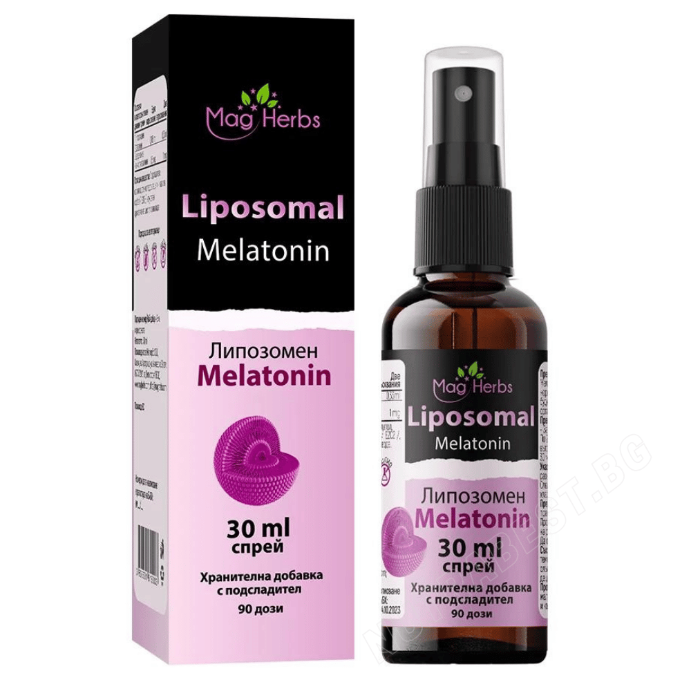 Spray cu melatonină lipozomală pentru somn / Lipozomal Melatonin Magherbs /30 ml, 90 doze/