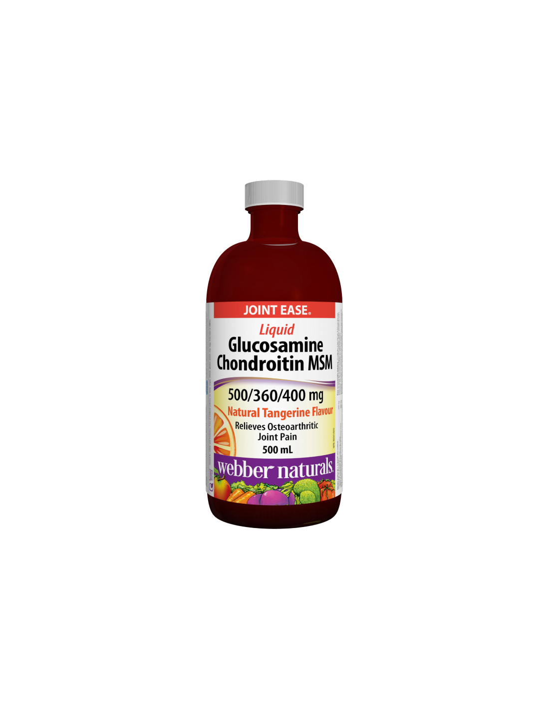 Glucozamină lichidă Chondroitin MSM - Glucozamină lichidă, condroitină și MSM, 500 ml, aromă de portocale și mandarină