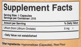 Orotat de litiu 5 mg - 210 capsule