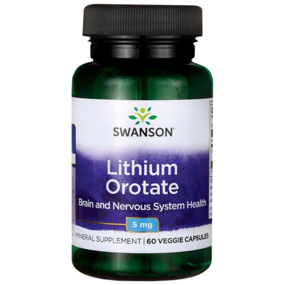 Orotat de litiu 5 mg 60 capsule