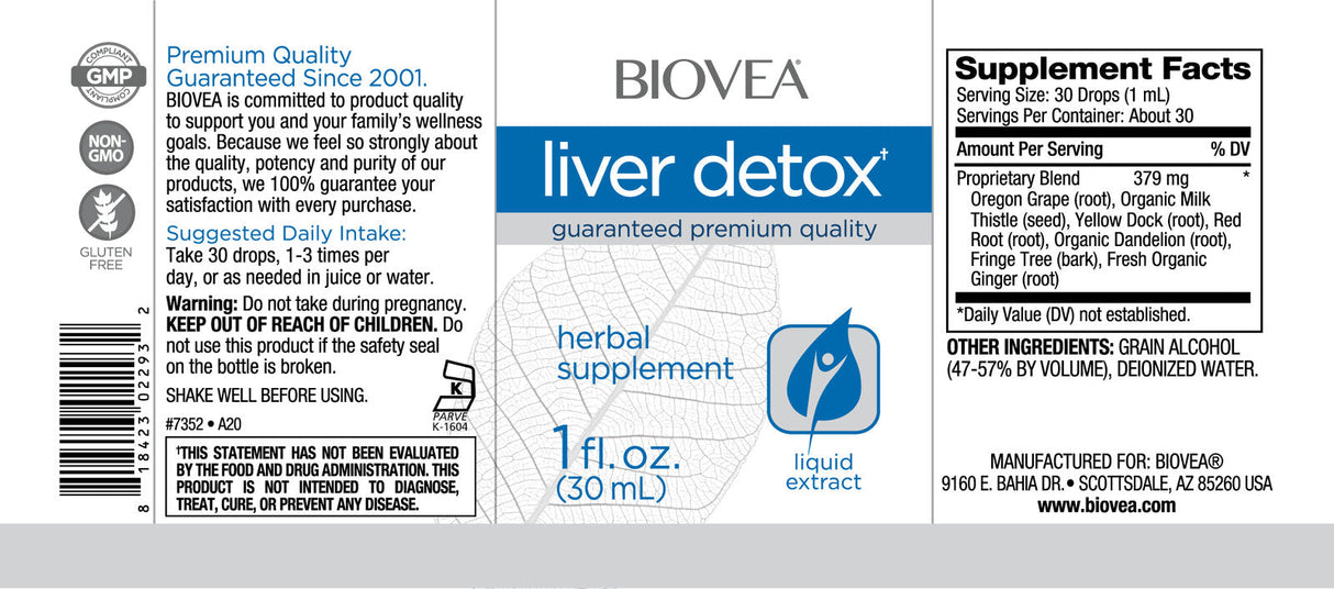 Picături lichide de detoxifiere ficatului / 30 ml