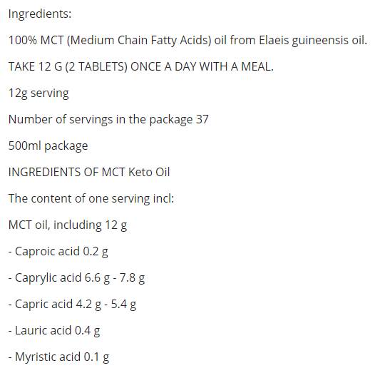 MCT Keto Oil - 500 ml