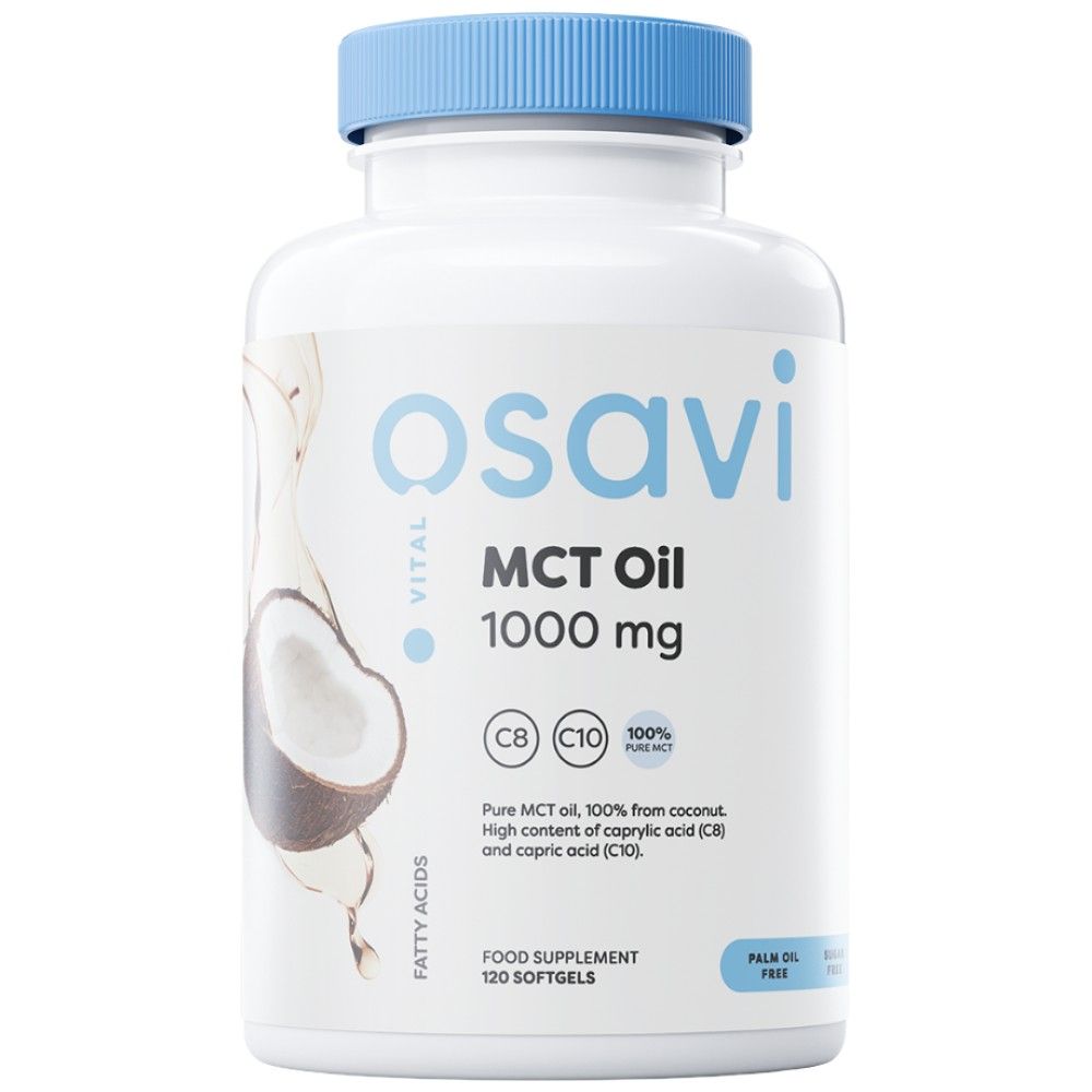 Ulei MCT 1000 mg | C8 + C10 - 120 capsule moi