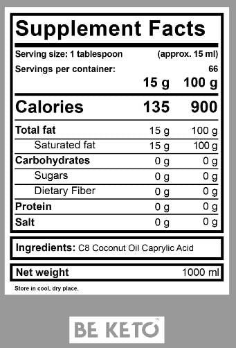 Ulei MCT Lichid C8 + C10 - 100 ml