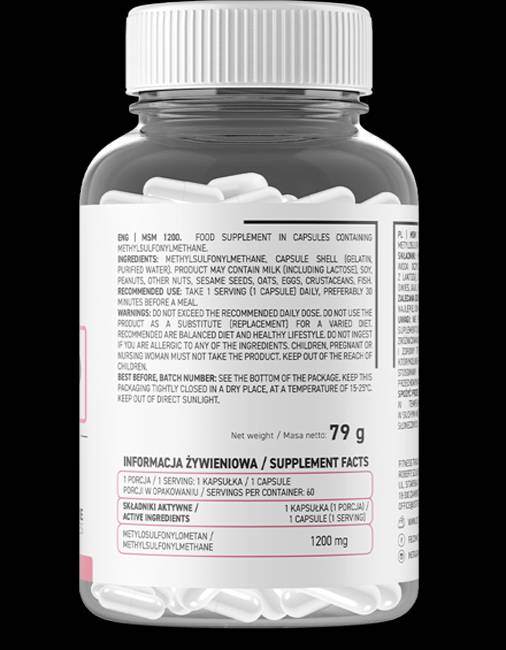 MSM 1200 mg 60 capsule
