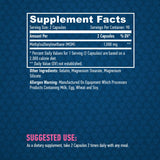 MSM 500 mg. / 180 capsule.