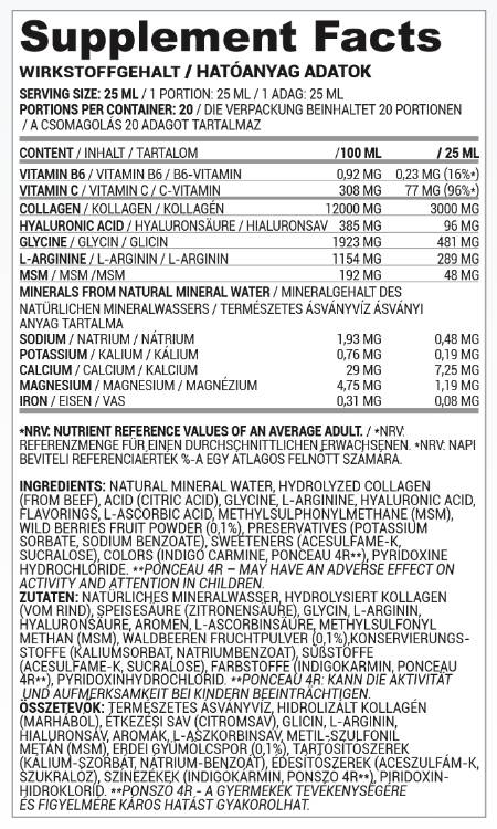 MSM + C Hyaluron Colagen Lichid - 500 ml