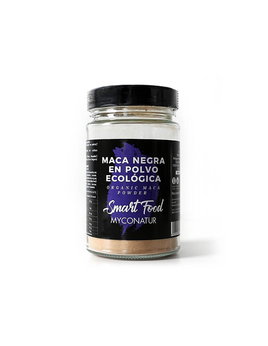 Maca negra en polvo, Bio - Pudră organică de maca neagră, 200 g Myconatur