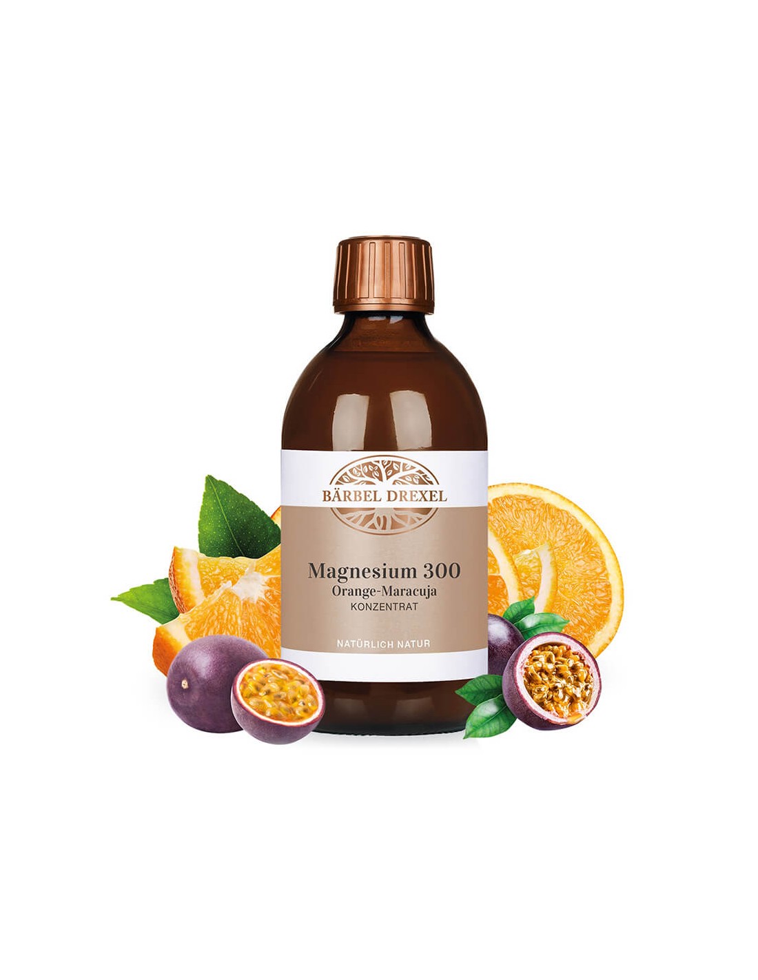 Magnesium 300 Orange-Maracuja Konzentrat / Concentrat de magneziu (aromă de portocale și fructul pasiunii), 300 ml Bärbel Drexel