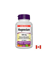 Magneziu 500 mg x 60 tablete cu absorbtie optima Webber Naturals