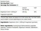 Glicinat de magneziu 200 mg - 120 capsule