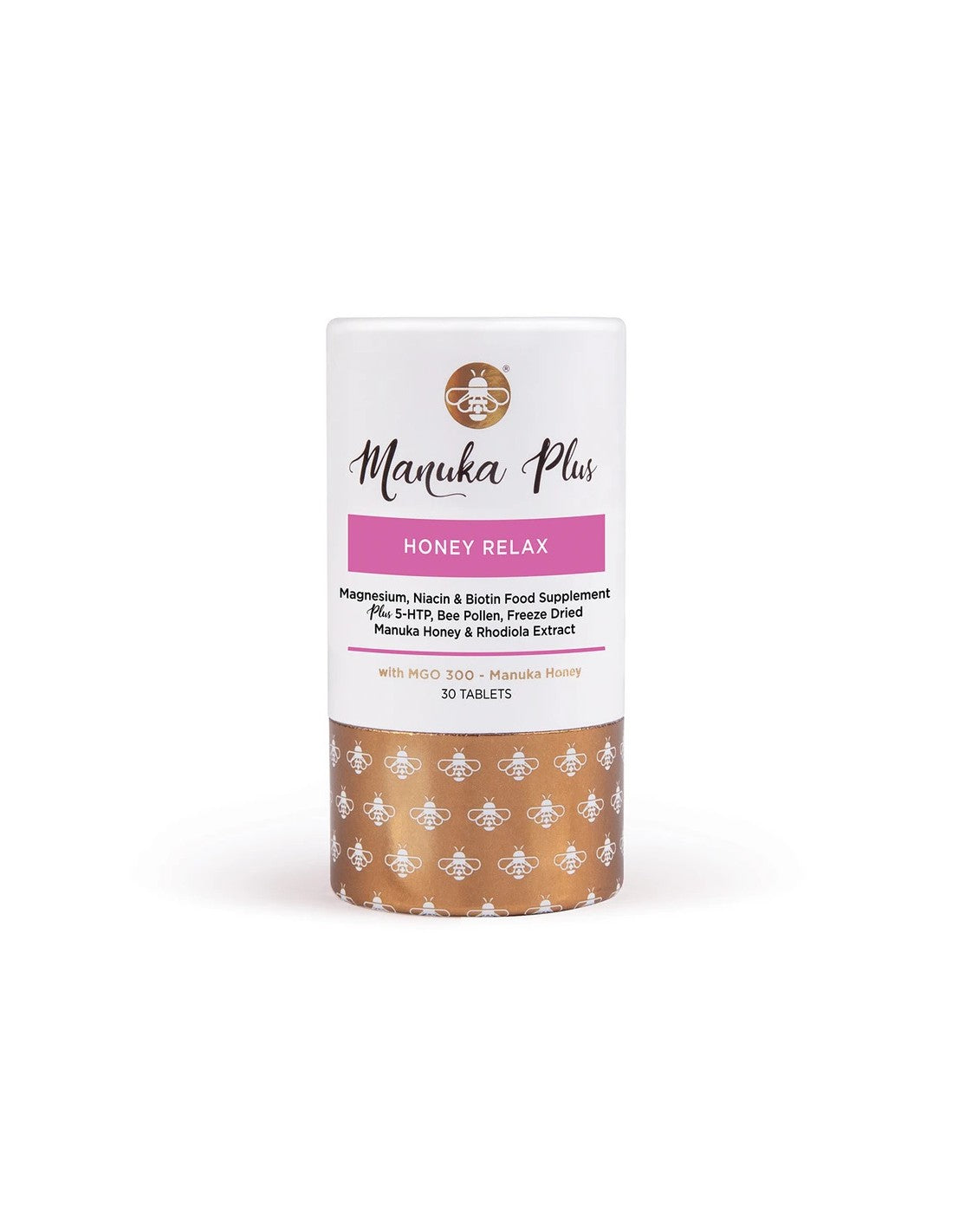 Manuka Plus® Honey Relax/ Formula împotriva oboselii și oboselii cu miere de Manuka MGO 300 x 30 tablete