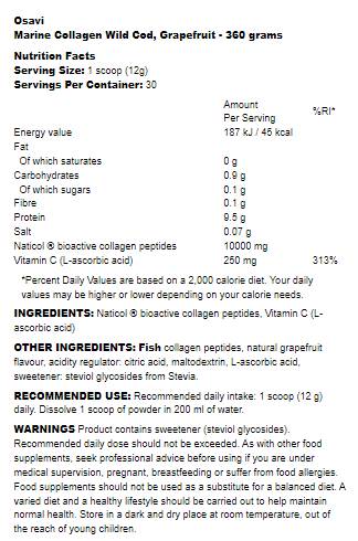 Colagen marin | Peptide de colagen bioactive Naticol® din codul Atlantic sălbatic - 360 de grame