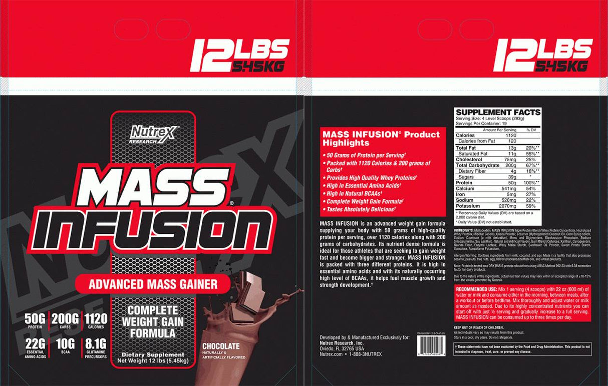 Mass Infusion Gainer - 5450 grame