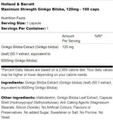 Maximum Strength Ginkgo Biloba 120 mg - 100 capsule