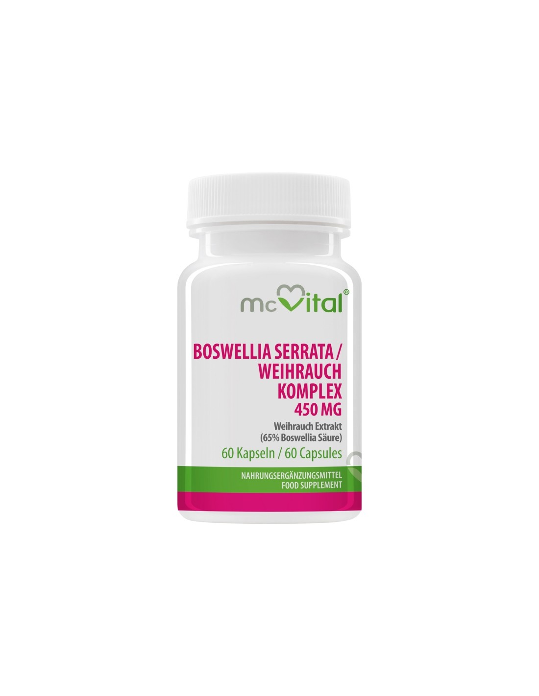 McVital Boswellia cu MSM si vitamina C - pentru probleme articulare, 60 capsule