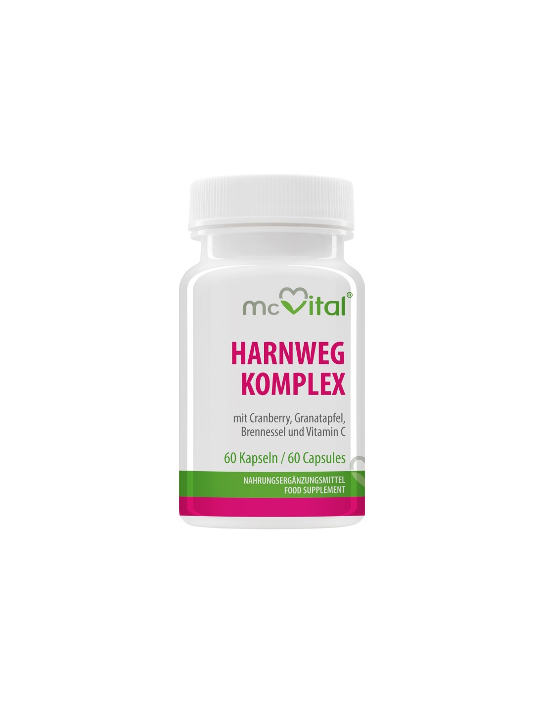 McVital® HarnWeg Komplex - Complex pentru tractul urinar cu merisor, rodie, urzica si vitamina C, 60 capsule Vitabay