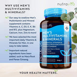 Multivitamine și minerale pentru bărbați 180 de tablete vegane