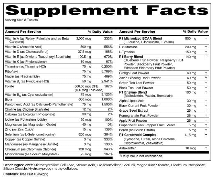 Multivitamine zilnice pentru bărbați | Peste 50 de ingrediente - 180 de tablete