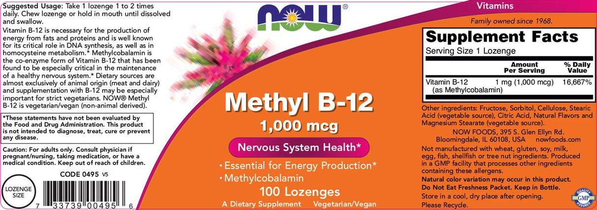 Metil B-12 1000 mcg - 100 comprimate sublinguale