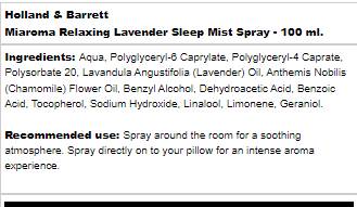 Miaroma Relaxing Lavanda | Spray Sleep Mist - 100 ml