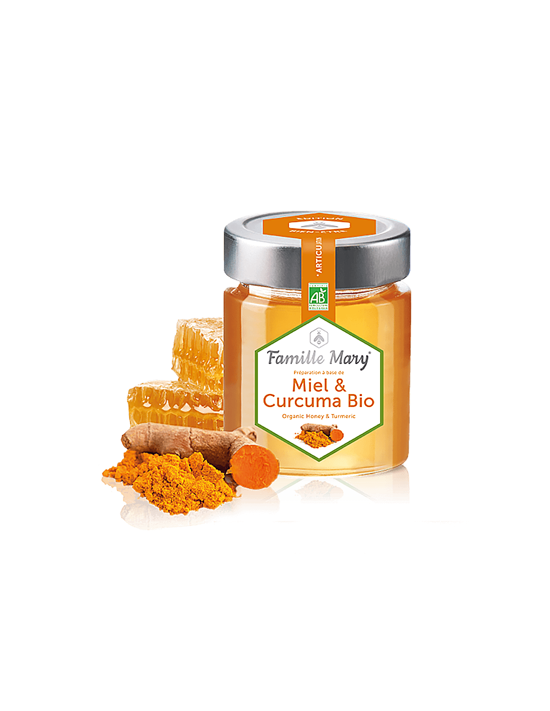 Miel &amp; Curcuma Bio, 170 g Famille Mary