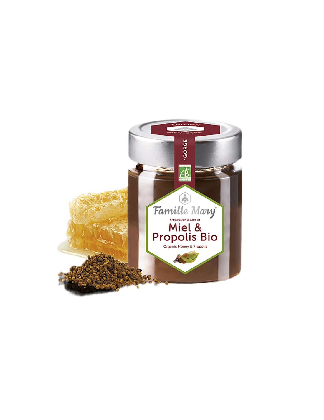 Miel &amp; Propolis Bio / Miere de salcâm Bio + propolis, 170 g Famille Mary