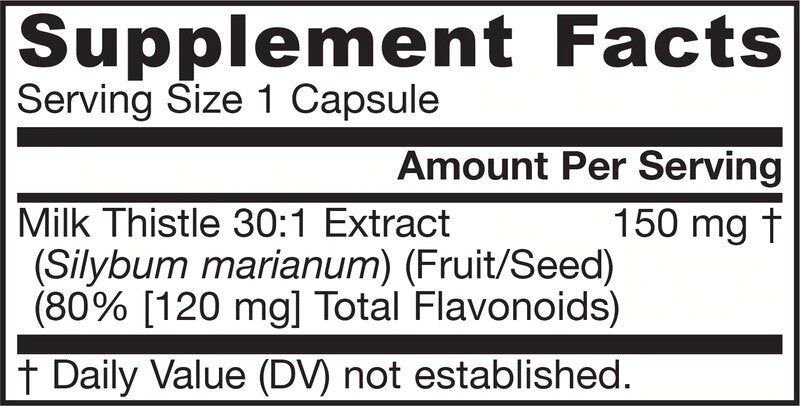 Ciulin de lapte 150 mg | Extract standardizat 30:1 - 100 capsule