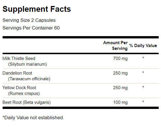 Milk Thistle Papadia &amp; Yellow Dock - 120 capsule