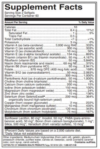 Multi fără fier | Potenta mare - 120 capsule de gel