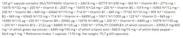 Capsule comprimate multivitamine - 60 capsule