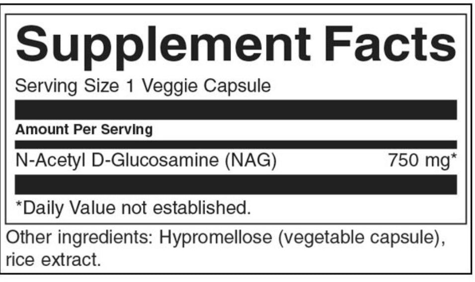 N-Acetil D-Glucozamină (NAG) 750 mg - 60 capsule