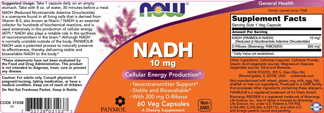 NADH 10 mg + 200 mg riboză [60 capsule]