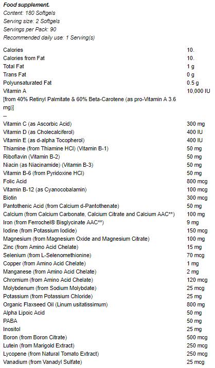 Multi Geluri lichide - 180 capsule de gel