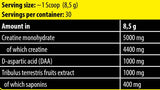 Napalm Crea Test | cu DAA &amp; Tribulus - 255 grame