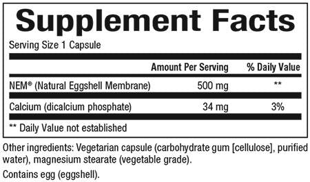 Membrană naturală de coajă de ou 500 mg - 60 capsule