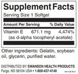 Vitamina E naturala 1000 UI - 250 capsule de gel