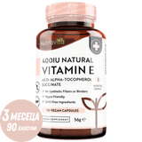 Vitamina E naturala 400UI 90 Vcaps