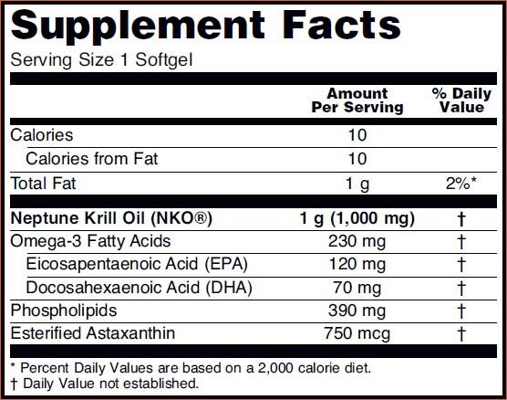 Neptune Krill Oil 1000 mg - 60 capsule de gel