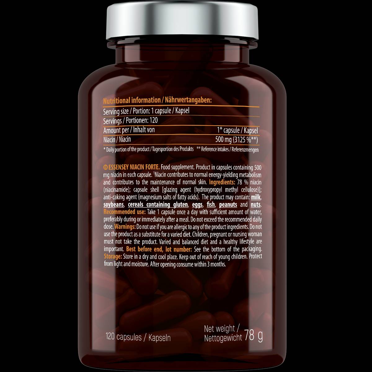 Niacin Forte 500 mg - 120 capsule