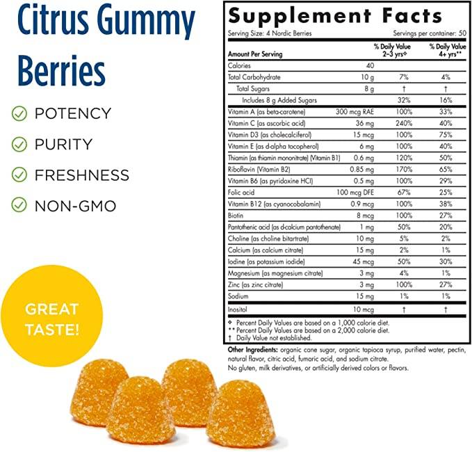 Nordic Berries Multivitamin - 200 de gumii