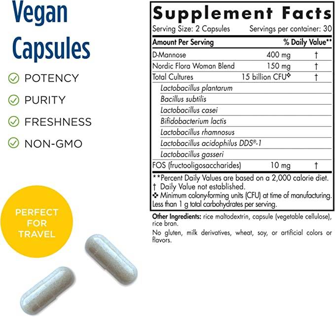 Flora Nordică Femeie Probiotică | 15 miliarde de celule active - 60 de capsule