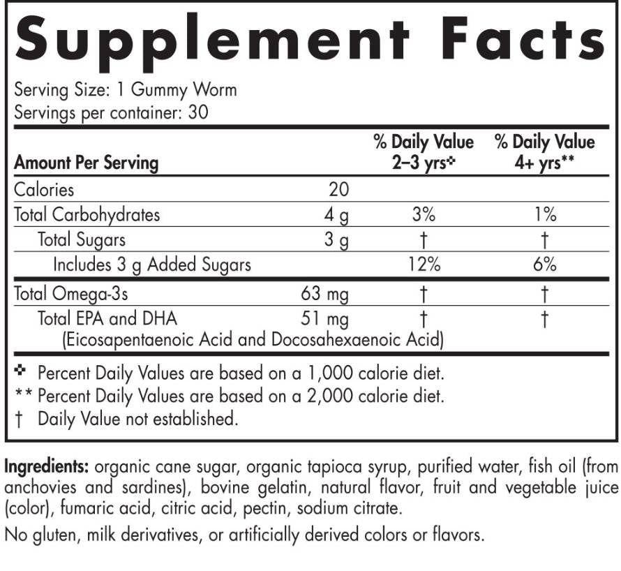 Viermi Gummy Nordic Omega-3 63 mg - 30 capsule de gel masticabile