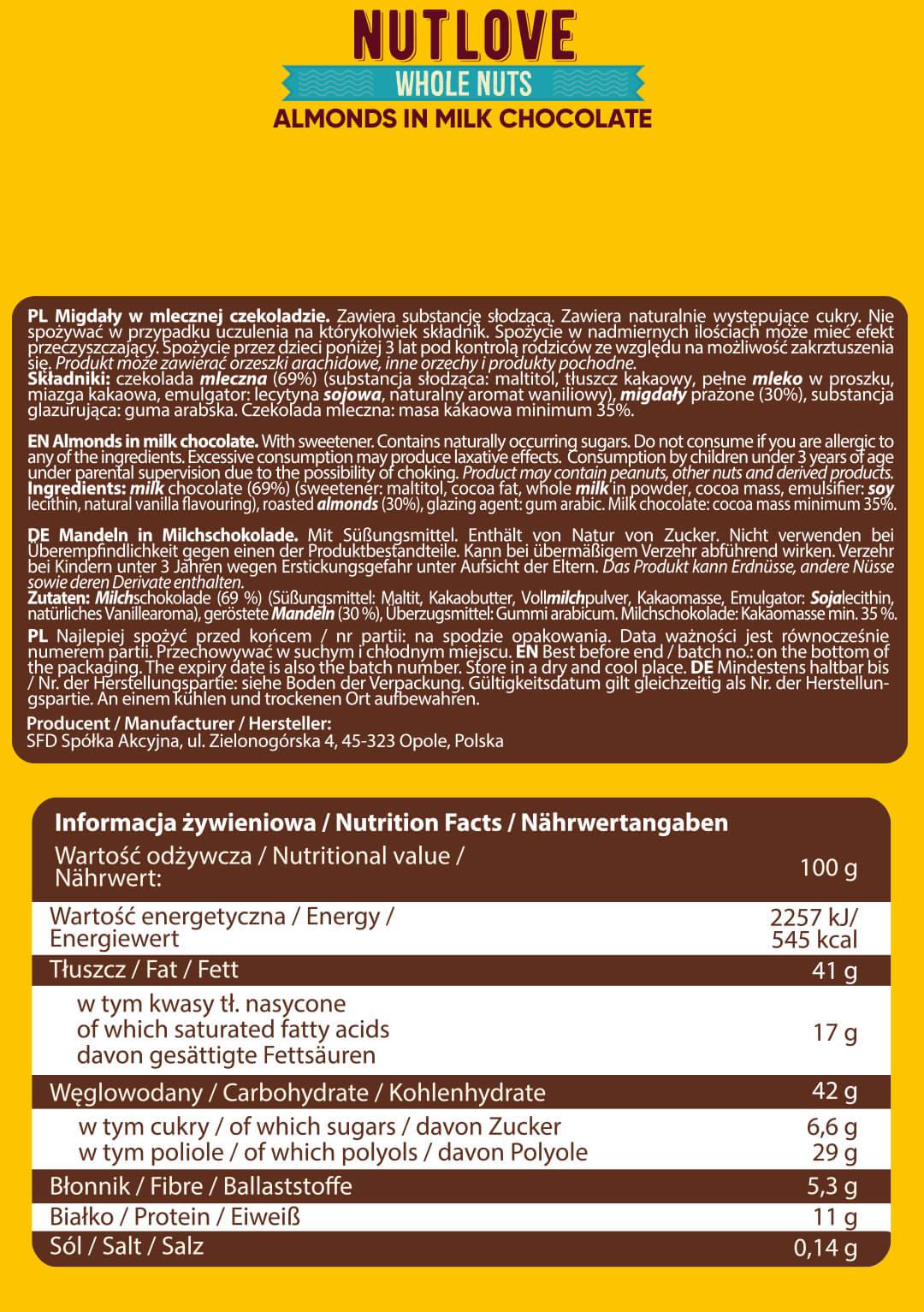 NutLove Nuci de migdale întregi | Arome diferite - 300 de grame