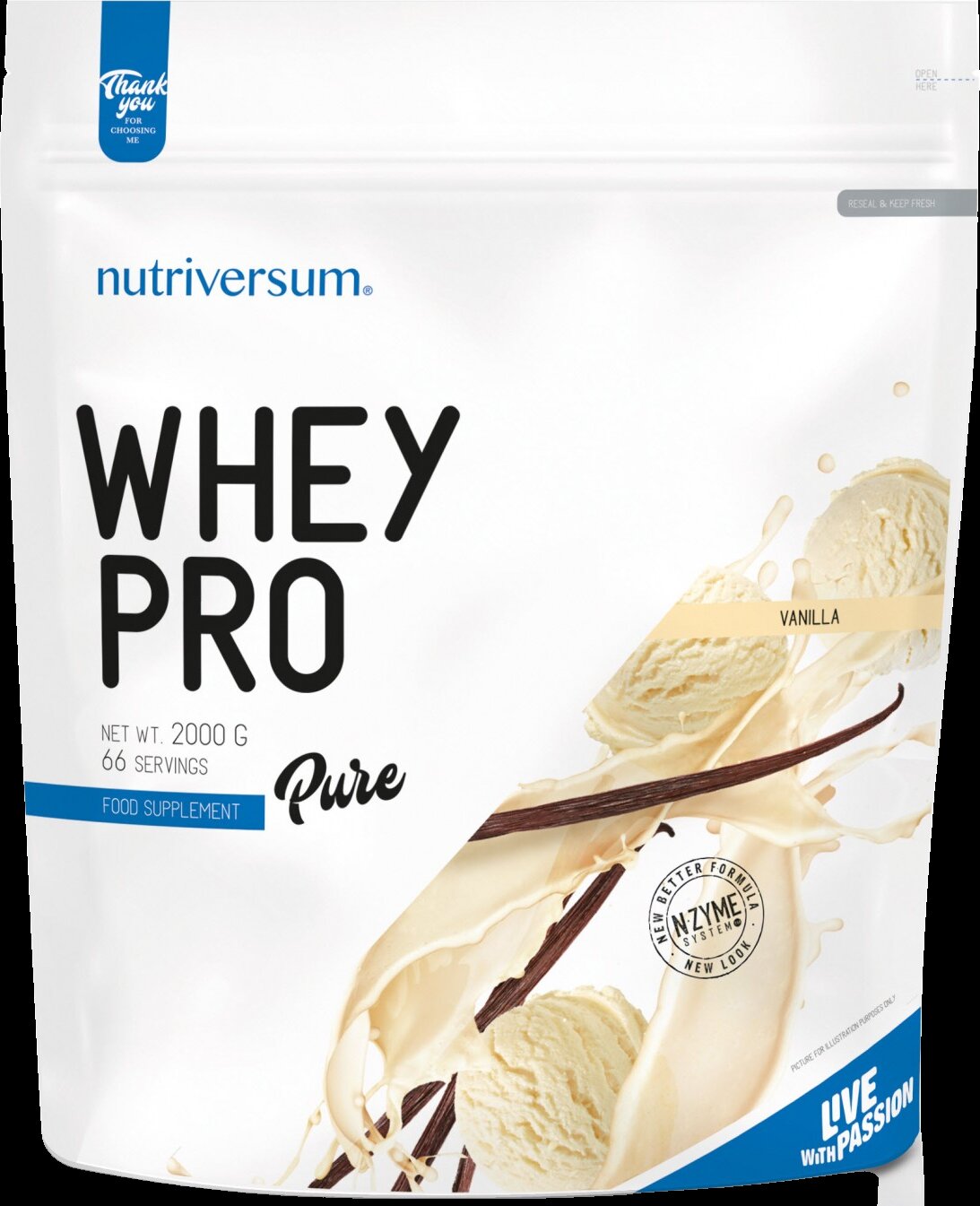 Nutriversum Whey Pro Pure | cu N-Zyme System [2000 grame, 66 doze]