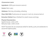 Ulei de scorțișoară Cassia | Cinnamomum Cassia 100% pură - 10 ml