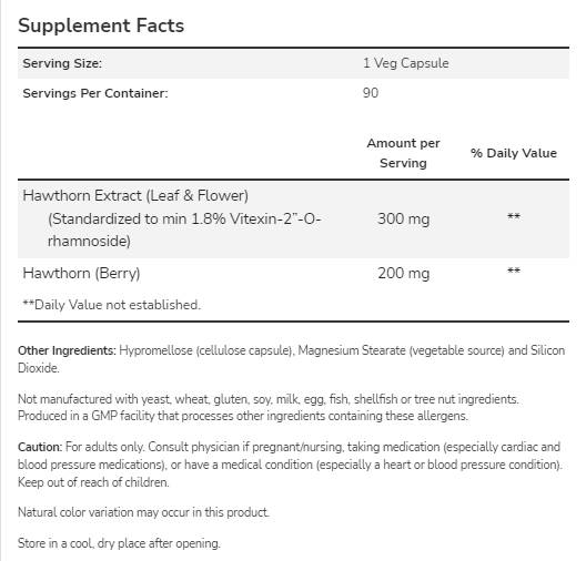 Extract de păducel 300 mg - 90 capsule