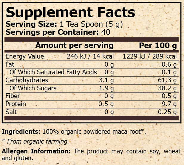 Pure Nutrition - MACA BIO - 200 g