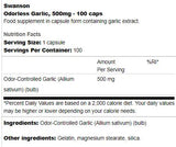 Usturoi inodor 500 mg 100 capsule