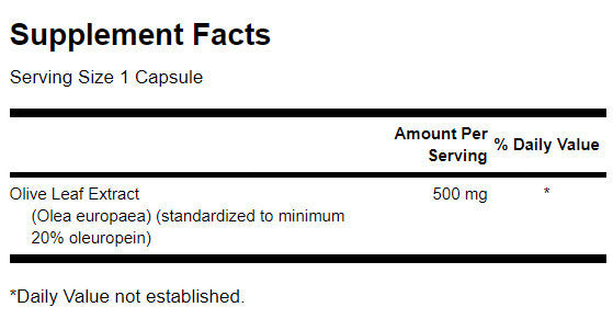 Extract de frunze de măslin 500 mg - 120 capsule